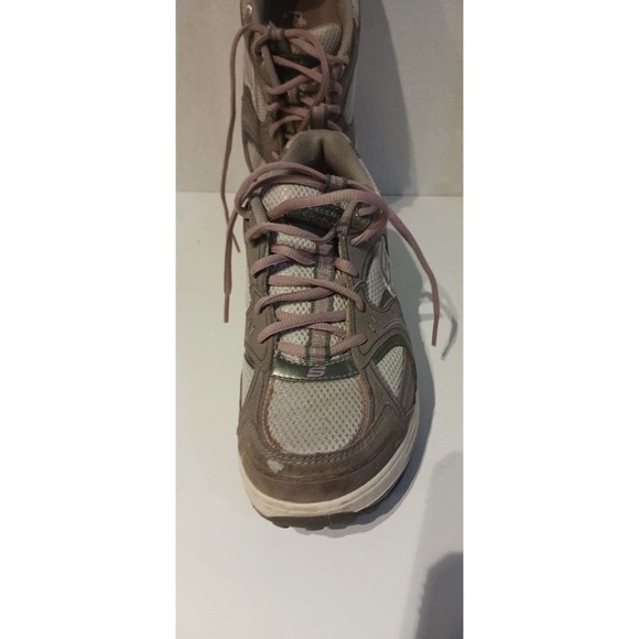 Women’s Skechers Shape Ups‎ Curved Toning Walking Shoes Size 8 Gray & Pink - Picture 9 of 15